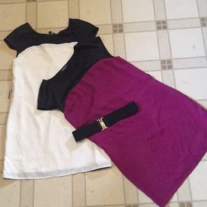 Lot two express short sleeve color block dresses